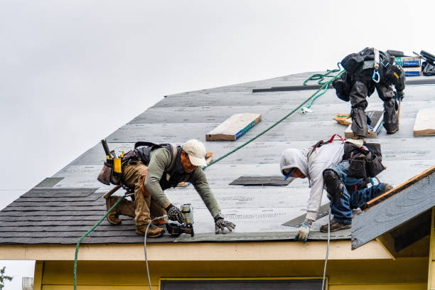 Professional Gutter Installation technician working in Hebron, OH